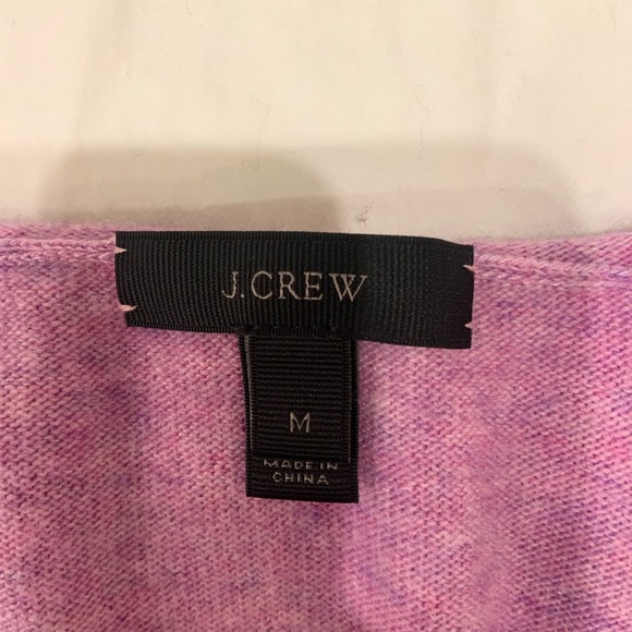 J. Crew pink v-neck wool blend sweater - Picture 4 of 6